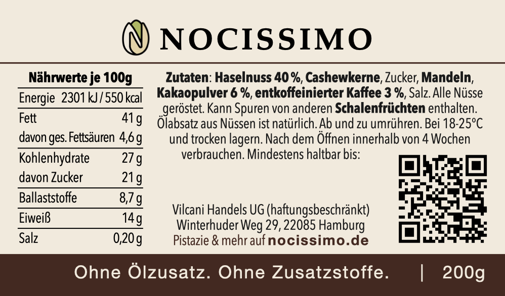 Kaffee-Haselnuss-Kakao-Creme