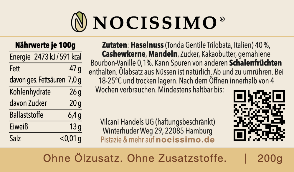 Weiße Haselnusscreme